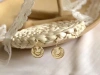 Pearl petal stud earrings, exquisite and high-end, light luxury flower-style earrings, Korean unique, fashionable, elegant and grand earrings 10 details Picture